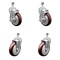 Service Caster 5 Inch Maroon Polyurethane Wheel Swivel 1/2 Inch Threaded Stem Caster Brakes, 2PK SCC-TS20S514-PPUB-MRN-TLB-121315-2S2 - alternate 1